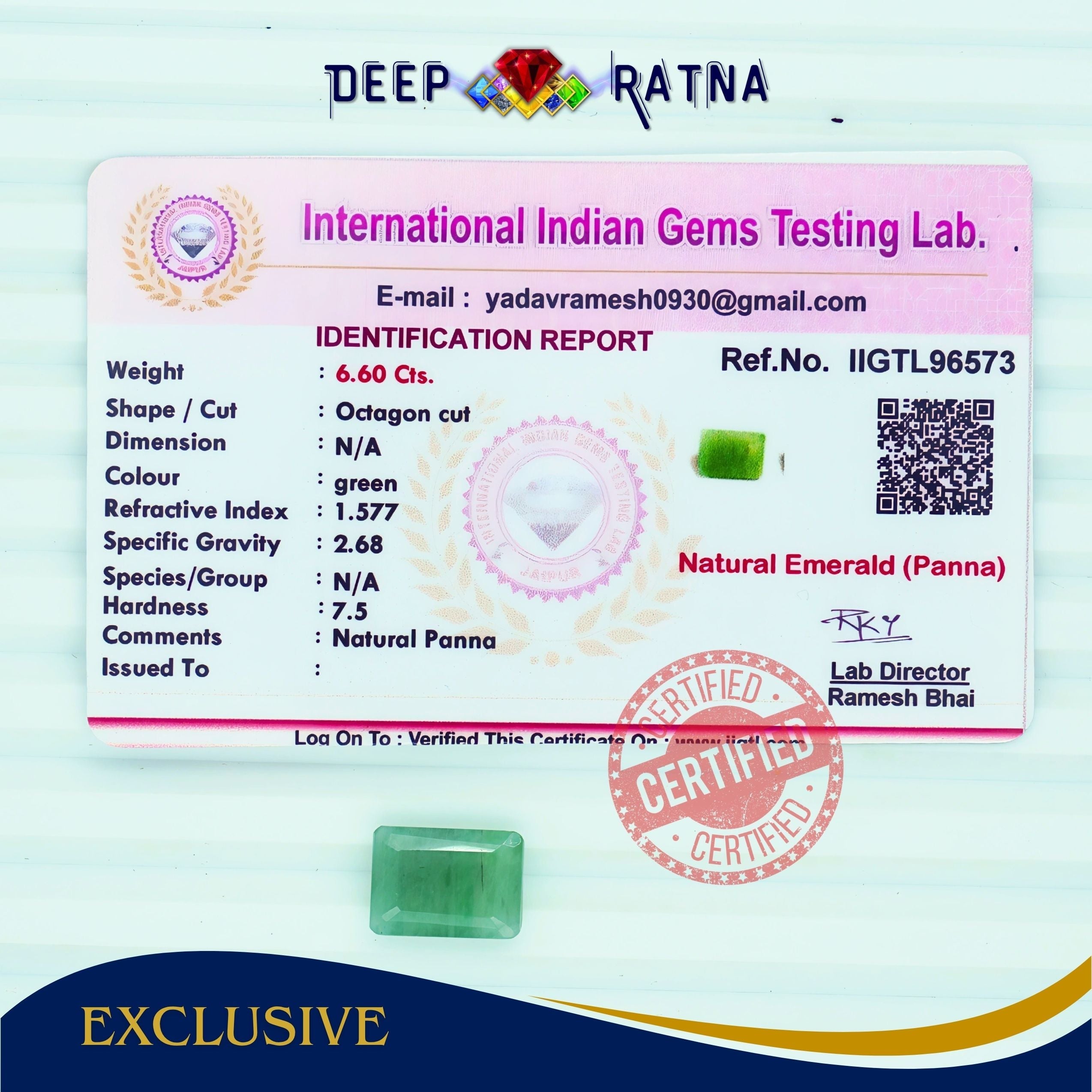 Emerald 6.60 Carat (Zambia)