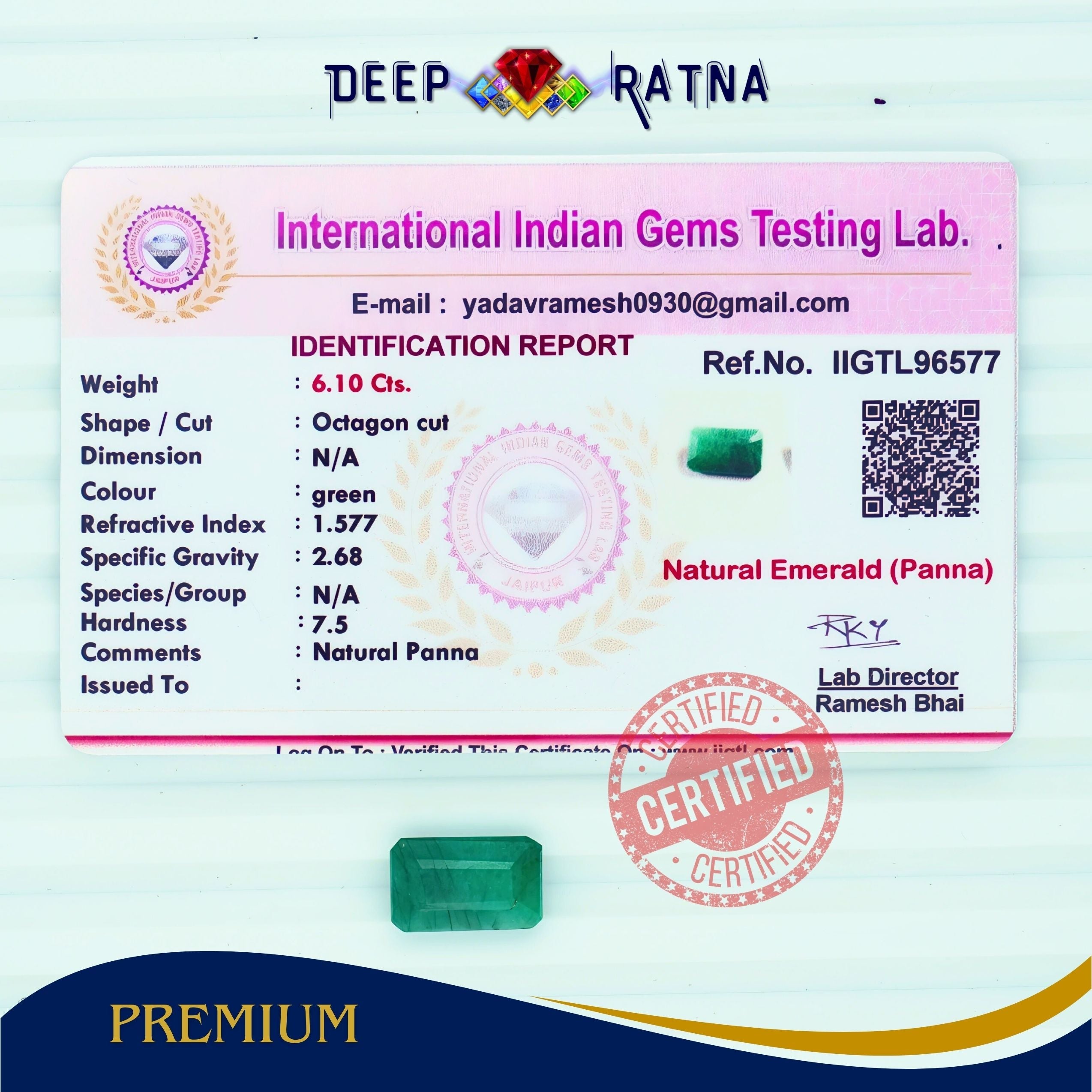 Emerald 6.10 Carat (Brazil)