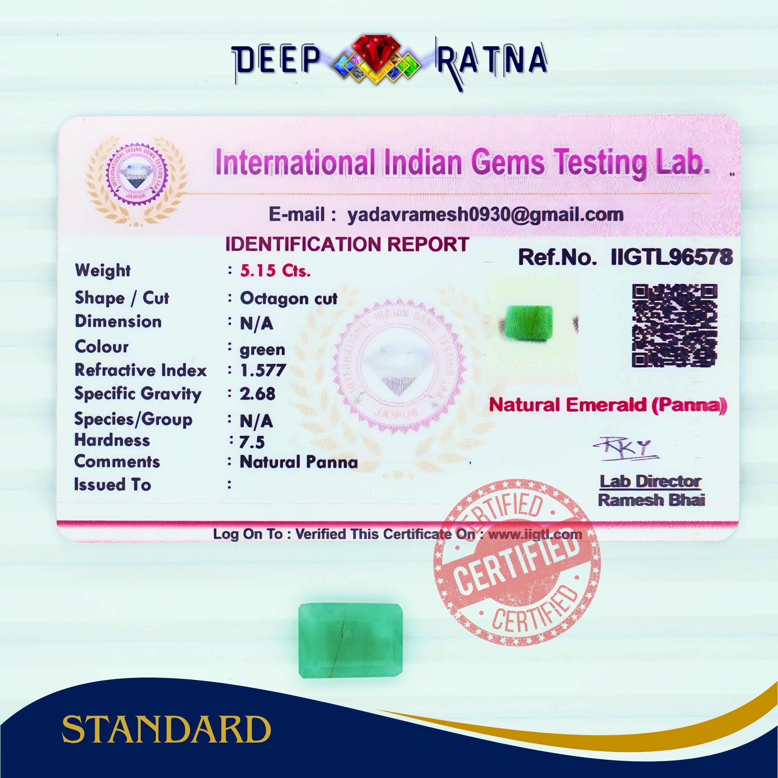 Emerald 5.15 Carat (Brazil)