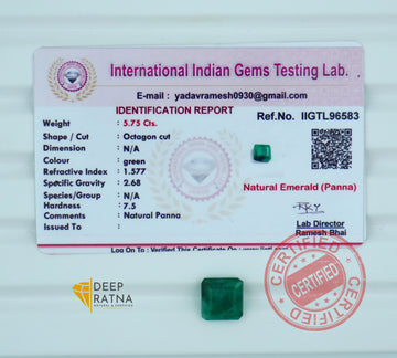 Emerald 5.75 Carat (6.32 Ratti) Brazil Premium