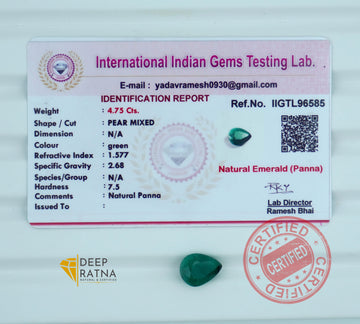 Emerald 4.75 Carat (5.22 Ratti) Brazil Premium