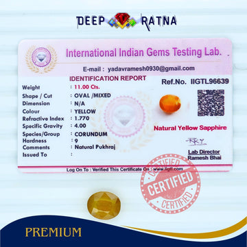 Yellow Sapphire 11.00 Carat (Thailand)