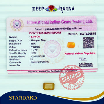 Yellow Sapphire 5.70 Carat (Thailand)