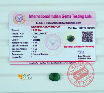 Emerald 2.90 Carat (3.19 Ratti) Zambia Premium