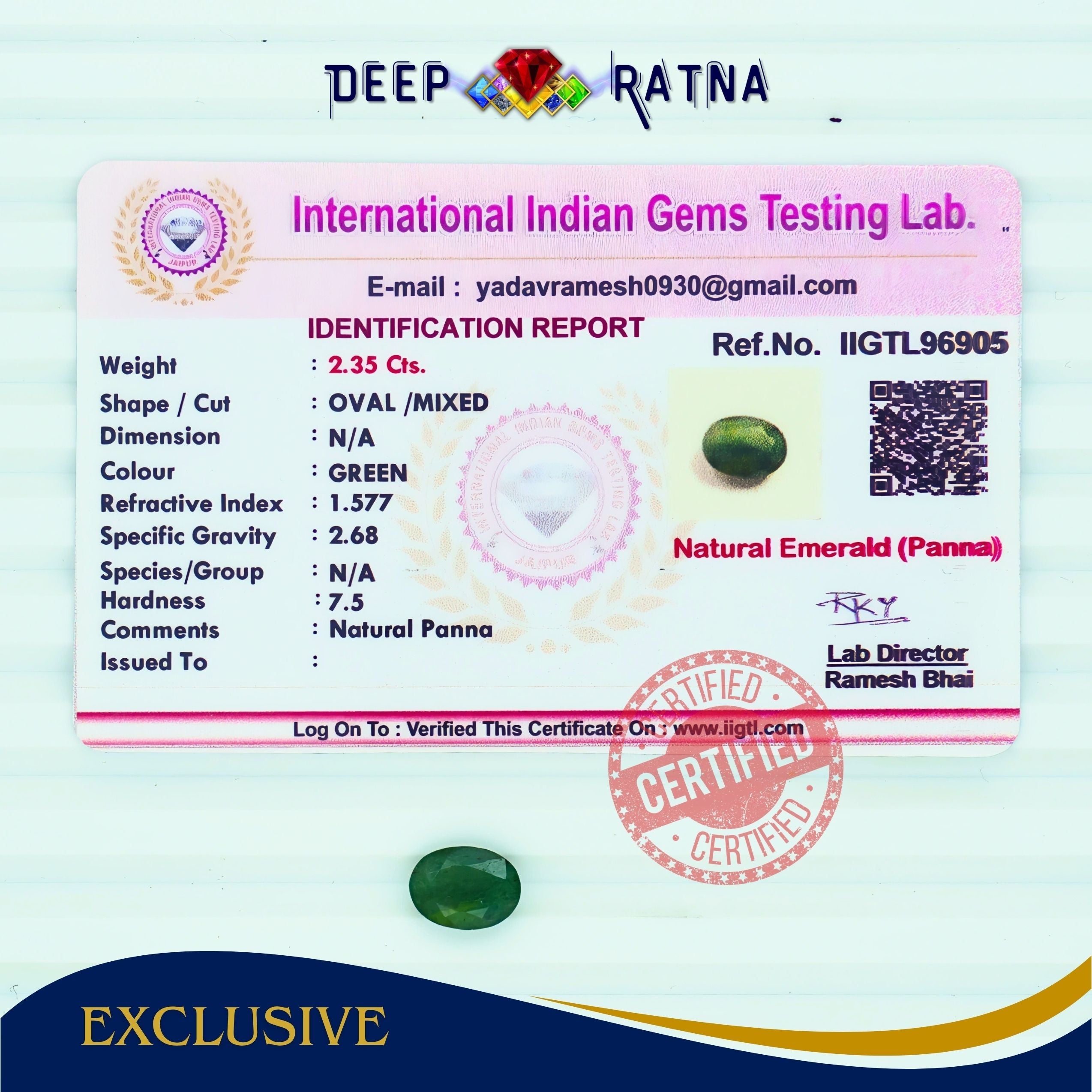 Emerald 2.35 Carat (Zambia)