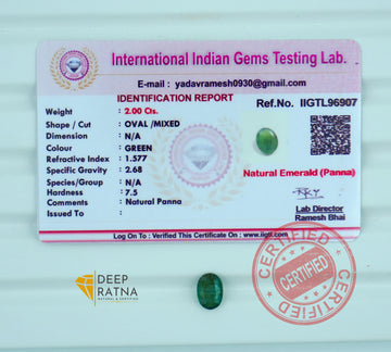Emerald 2 Carat (2.20 Ratti) Zambia Premium