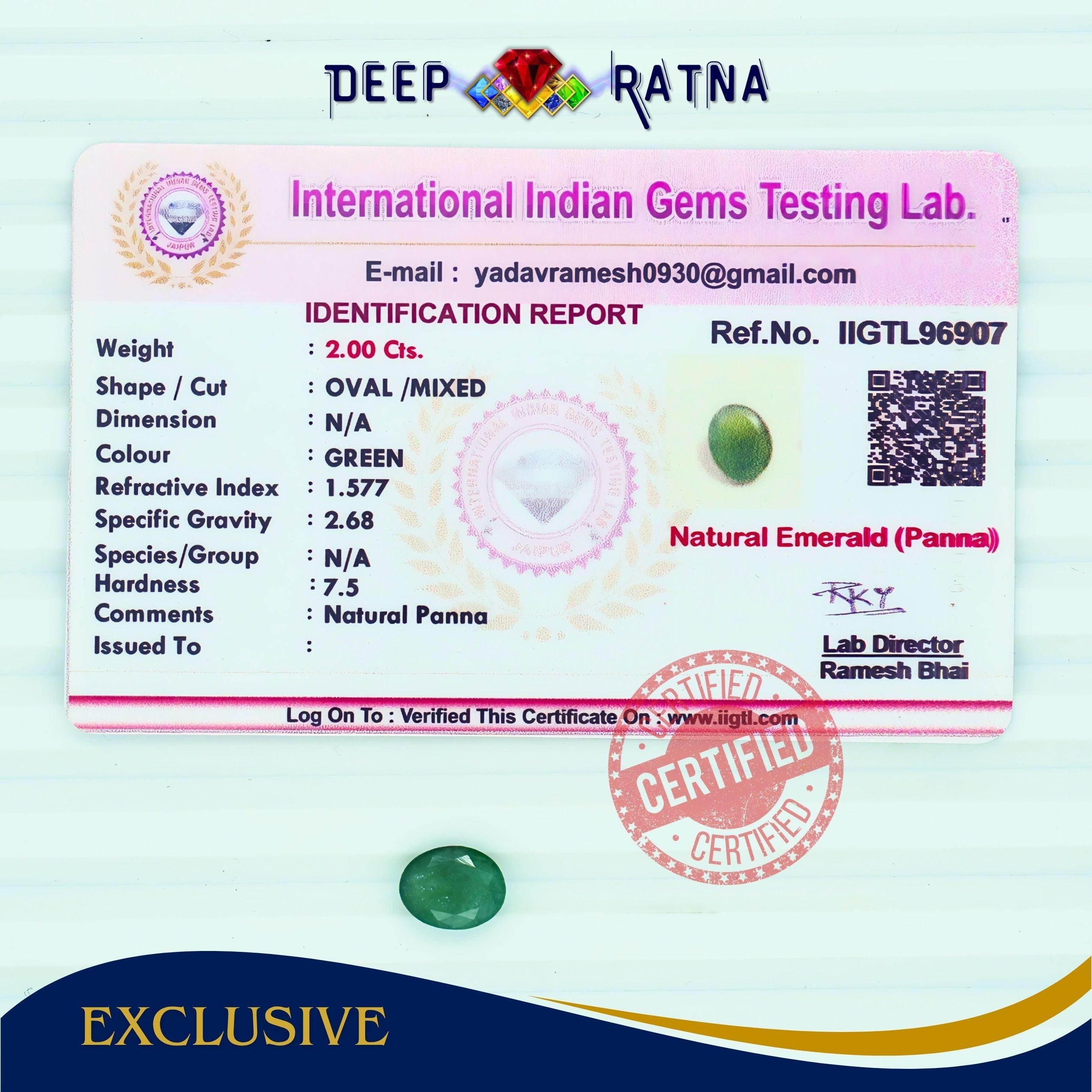 Emerald 2 Carat (Zambia)