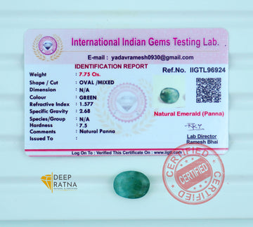 Emerald 7.75 Carat (8.52 Ratti) Zambia Premium