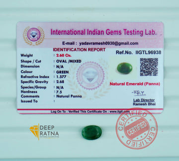 Emerald 2.60 Carat (2.86 Ratti) Zambia Premium