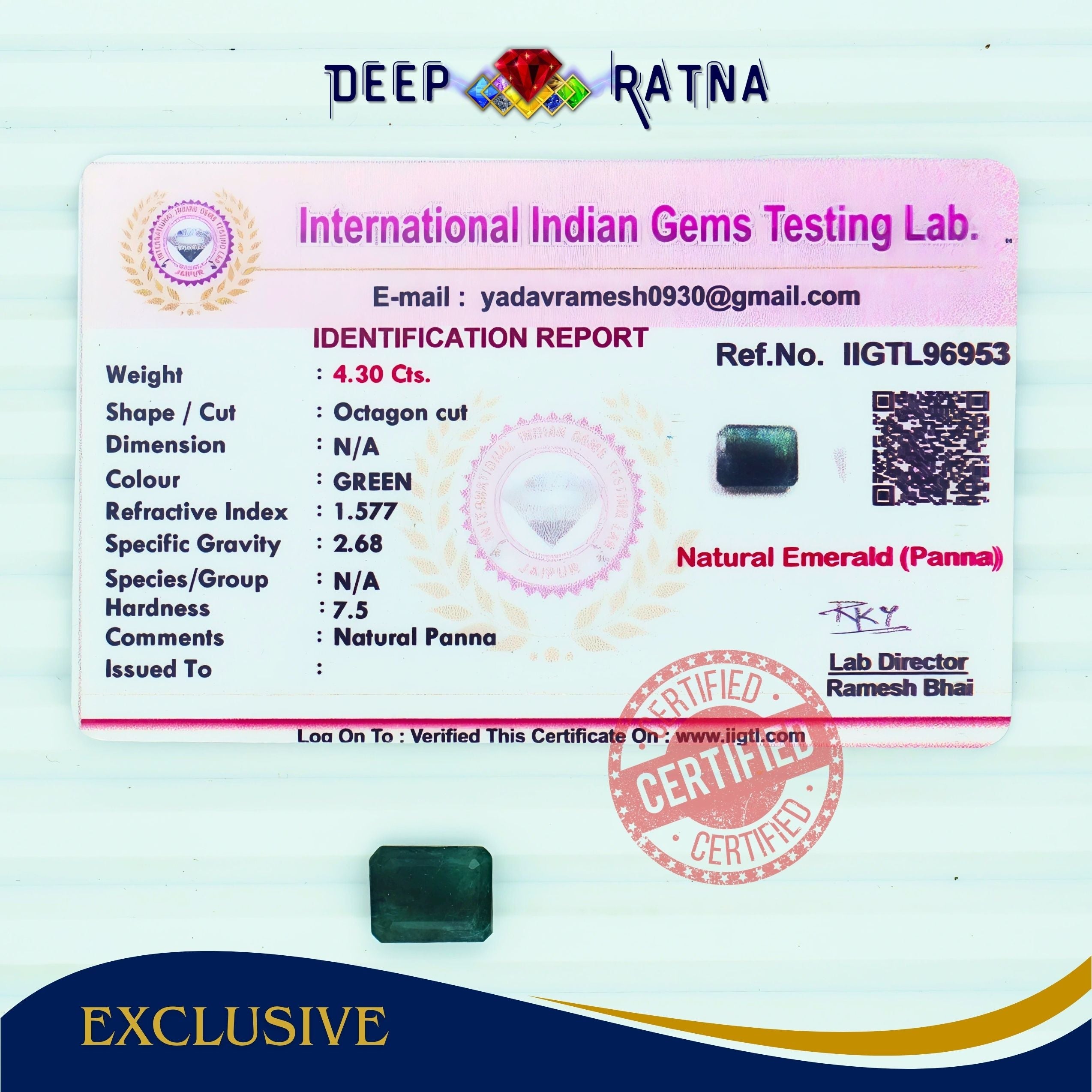 Emerald 4.30 Carat (Zambia)