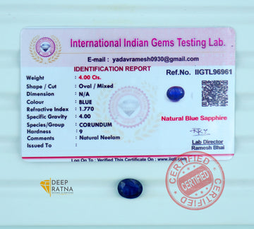 Blue Sapphire 4 Carat (Thailand) Exclusive
