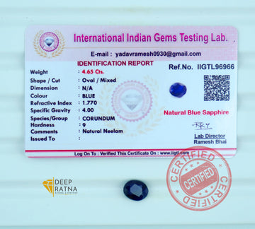 Blue Sapphire 4.65 Carat (Thailand) premium