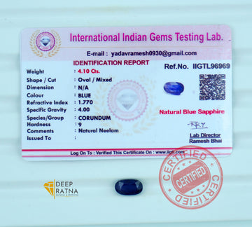 Blue Sapphire 4.10 Carat (Thailand) premium
