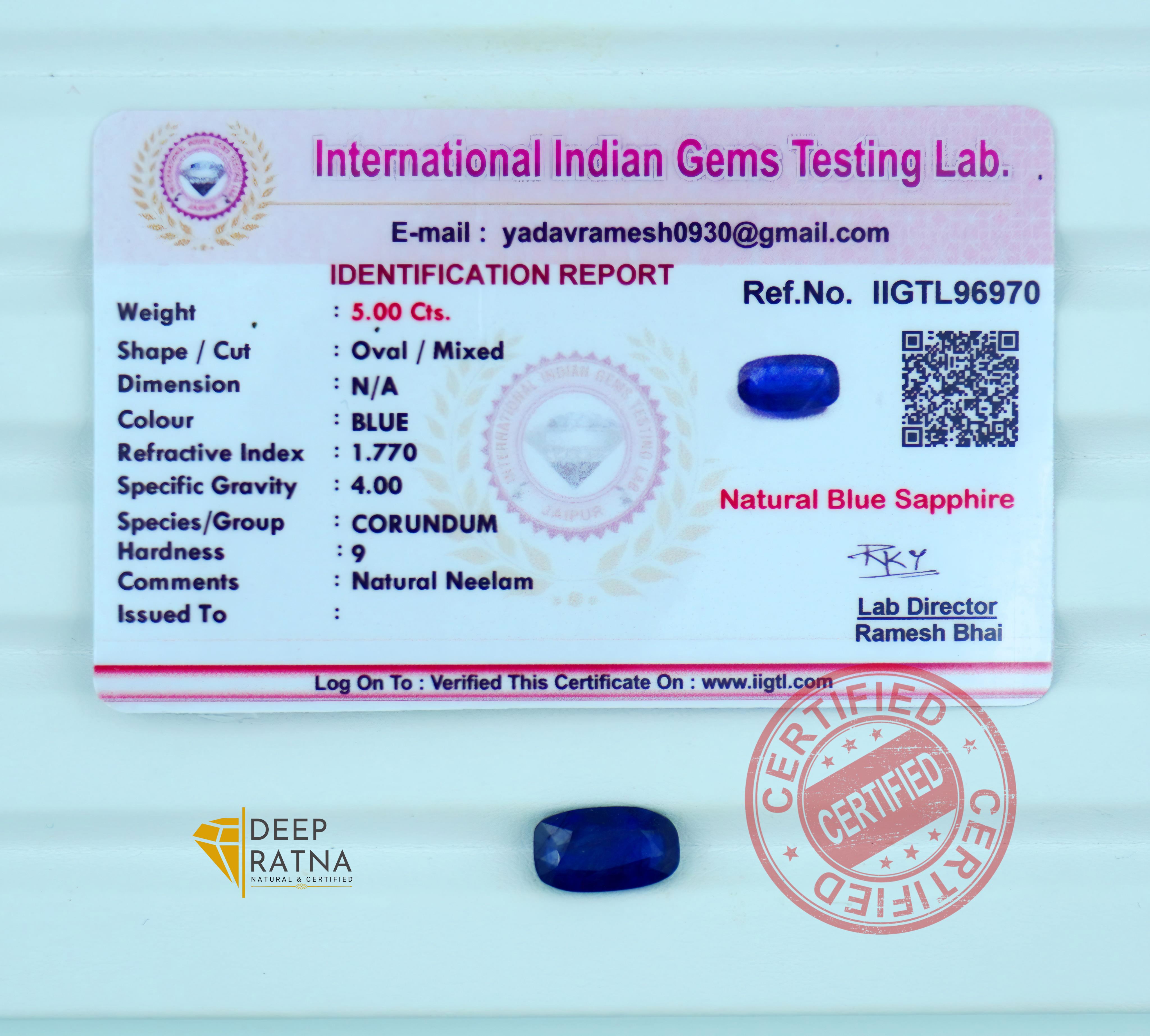 Blue Sapphire 5 Carat (Thailand) Exclusive