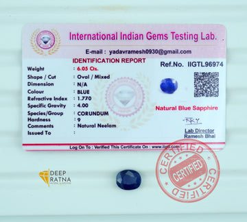 Blue Sapphire 6.05 Carat (Thailand) premium