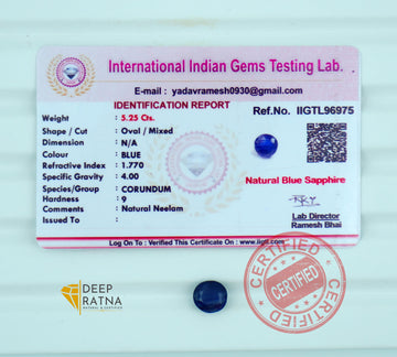 Blue Sapphire 5.25 Carat (Thailand) premium