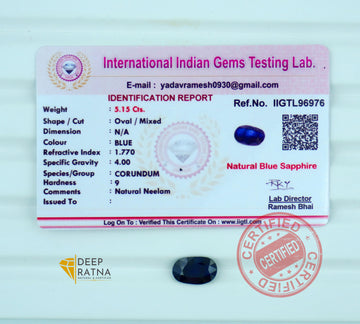 Blue Sapphire 5.15 Carat (Thailand) premium