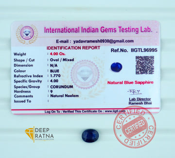 Blue Sapphire 4 Carat (Thailand) premium