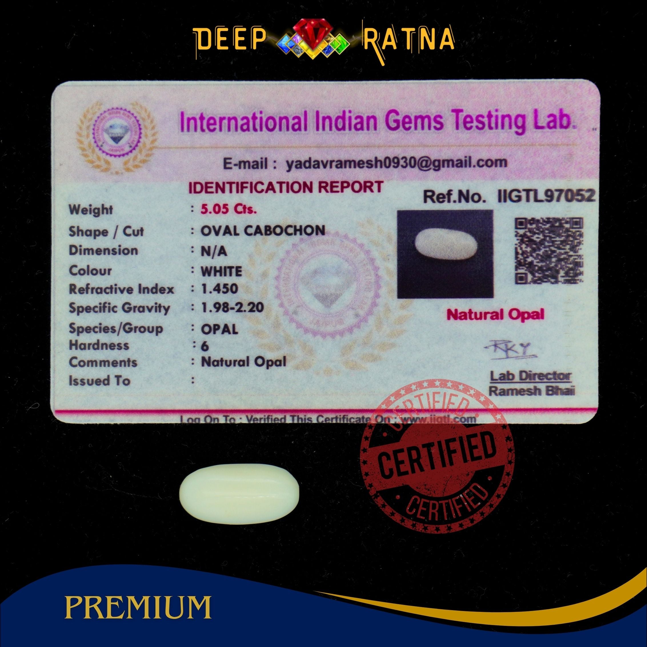 Opal 5.05 Carat Australian (Without Fire)