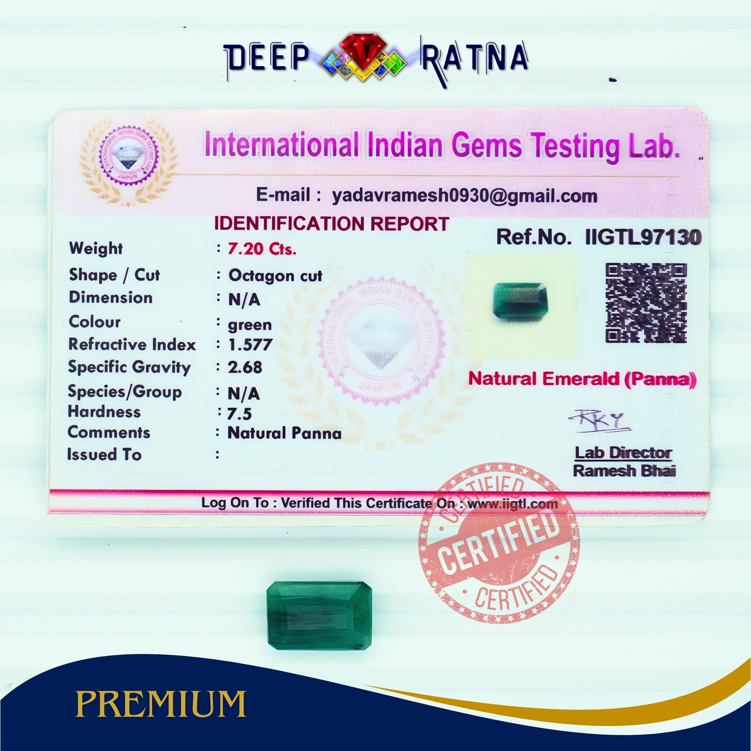 Emerald 7.20 Carat (Brazil)