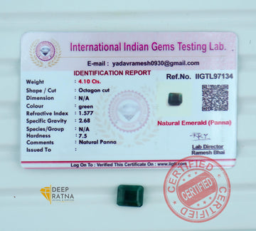 Emerald 4.10 Carat (4.51 Ratti) Brazil Premium