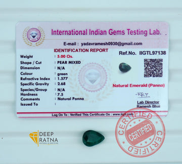 Emerald 5 Carat (5.51 Ratti) Brazil Premium