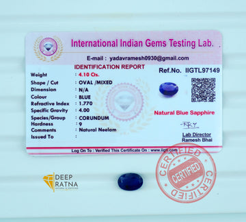 Blue Sapphire 4.10 Carat (Thailand) Exclusive