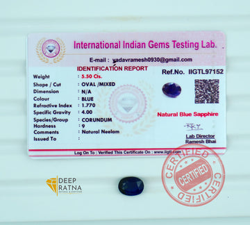 Blue Sapphire 5.50 Carat (Thailand) premium