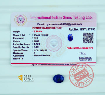 Blue Sapphire 3.80 Carat (Thailand) Exclusive