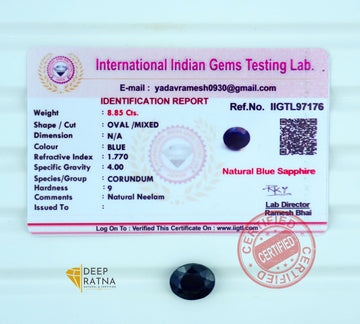 Blue Sapphire 8.85 Carat (Thailand) Prime