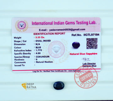 Blue Sapphire 5.55 Carat (Thailand) Prime