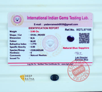 Blue Sapphire 2 Carat (Thailand) Prime