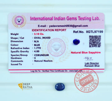 Blue Sapphire 3.10 Carat (Thailand) premium