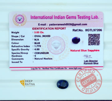 Blue Sapphire 5.05 Carat (Thailand) premium
