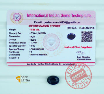 Blue Sapphire 6.25 Carat (Thailand) Prime