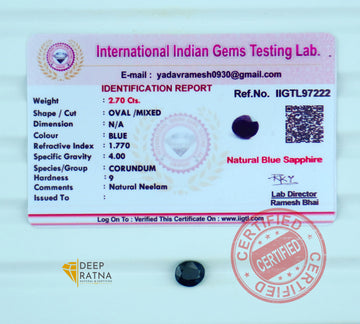 Blue Sapphire 2.70 Carat (Thailand) Prime