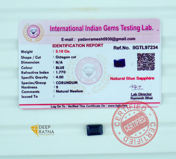 Blue Sapphire 3.10 Carat (Thailand) Prime