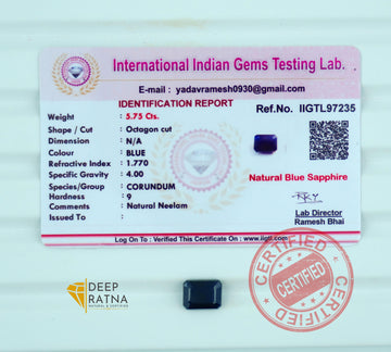 Blue Sapphire 5.75 Carat (Thailand) Prime