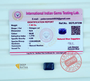 Blue Sapphire 7.40 Carat (Thailand) premium