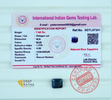 Blue Sapphire 7.60 Carat (Thailand) Prime