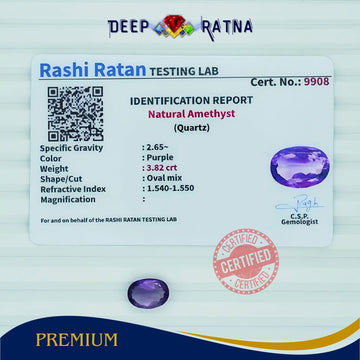 Amethyst 3.82 Carat (Brazil) - Deep Ratna