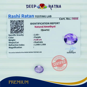 Amethyst 4.30 Carat (Brazil) - Deep Ratna