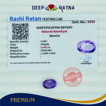 Amethyst 6.50 Carat (Brazil) - Deep Ratna