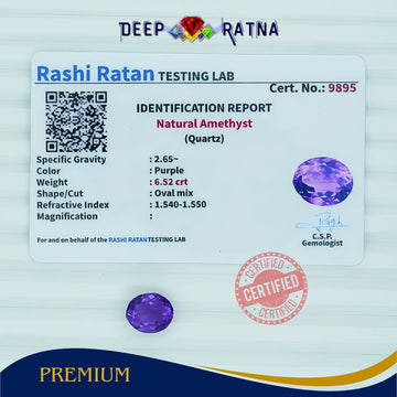 Amethyst 6.52 Carat (Brazil) - Deep Ratna