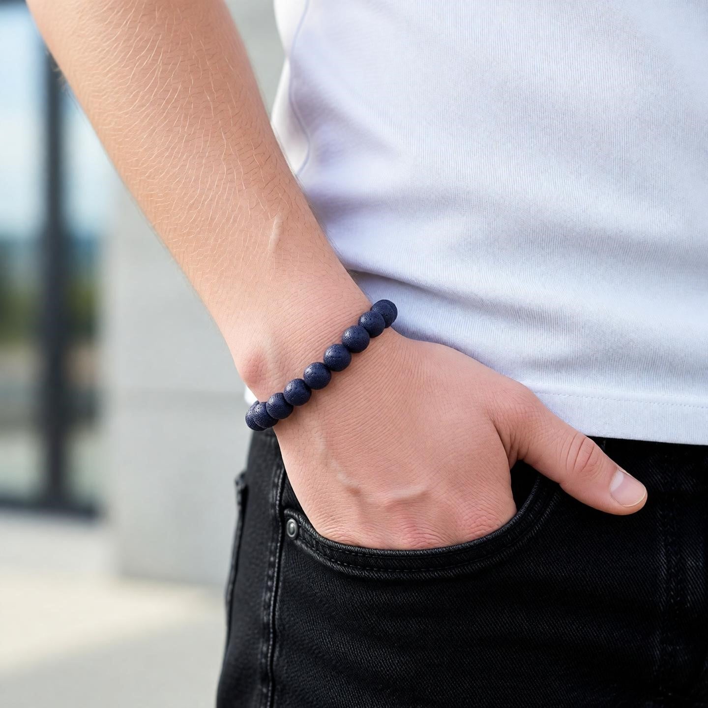 Black Lava Bracelet - Deep Ratna