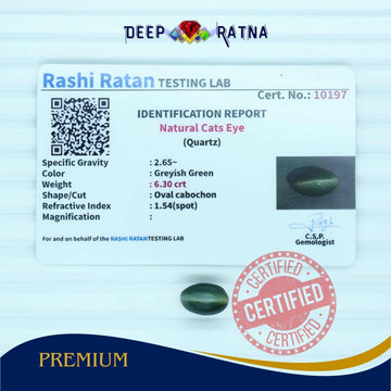 Cats Eye 6.3 Carat (Indian) - Deep Ratna