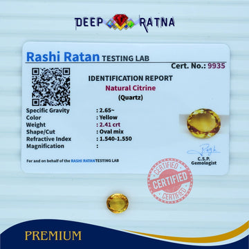 Citrine 2.41 Carat (Brazil) - Deep Ratna