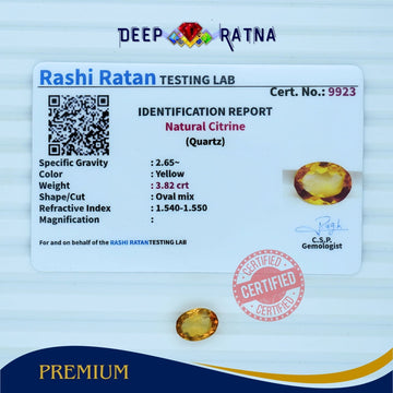 Citrine 3.82 Carat (Brazil) - Deep Ratna