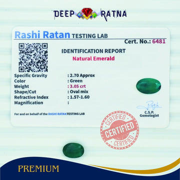 Emerald 3.05 Carat (Brazil) - Deep Ratna