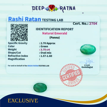 Emerald 3.75 Carat (Zambia) - Deep Ratna
